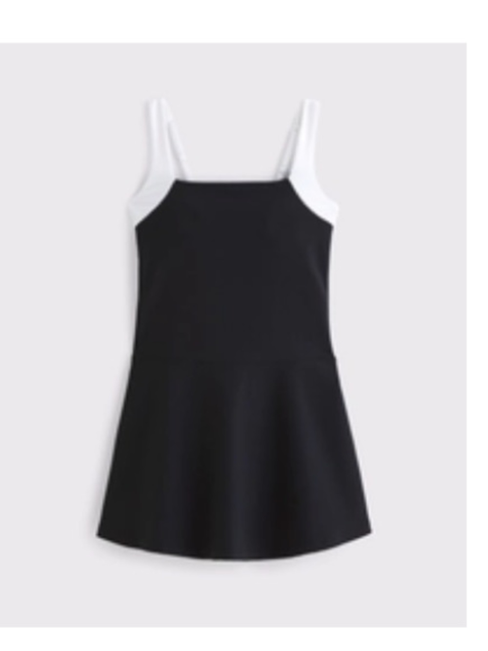 Abercrombie YPB sculptLUX Squareneck Mini Dress (Skort) in Black